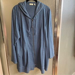 Logo tunic-length hoodie